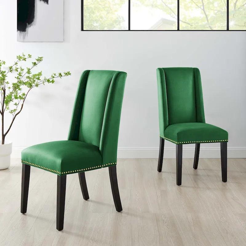 Chaises de salle à manger en velours Performance Baron - Lot de 2