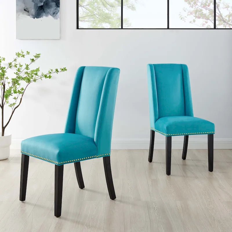 Chaises de salle à manger en velours Performance Baron - Lot de 2