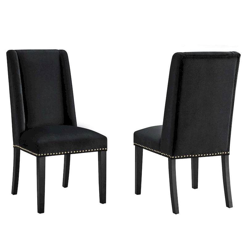Chaises de salle à manger en velours Performance Baron - Lot de 2