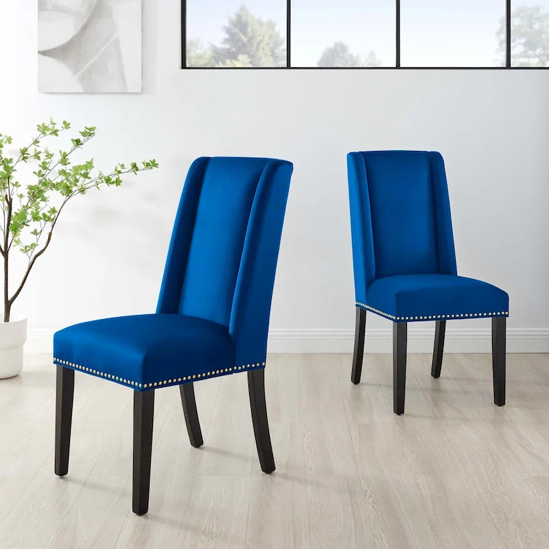 Chaises de salle à manger en velours Performance Baron - Lot de 2