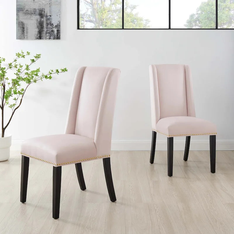 Chaises de salle à manger en velours Performance Baron - Lot de 2