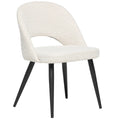 Chaise de salle à manger Coco en bouclé, style français moderne du milieu du siècle