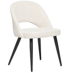 Chaise de salle à manger Coco en bouclé, style français moderne du milieu du siècle