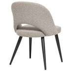 Chaise de salle à manger Coco en bouclé, style français moderne du milieu du siècle