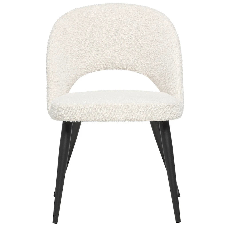Chaise de salle à manger Coco en bouclé, style français moderne du milieu du siècle