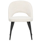 Chaise de salle à manger Coco en bouclé, style français moderne du milieu du siècle