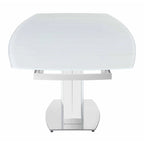 Table à manger extensible contemporaine Somette en verre blanc