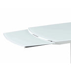 Table à manger extensible contemporaine Somette en verre blanc