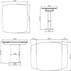 Table à manger extensible contemporaine Somette en verre blanc