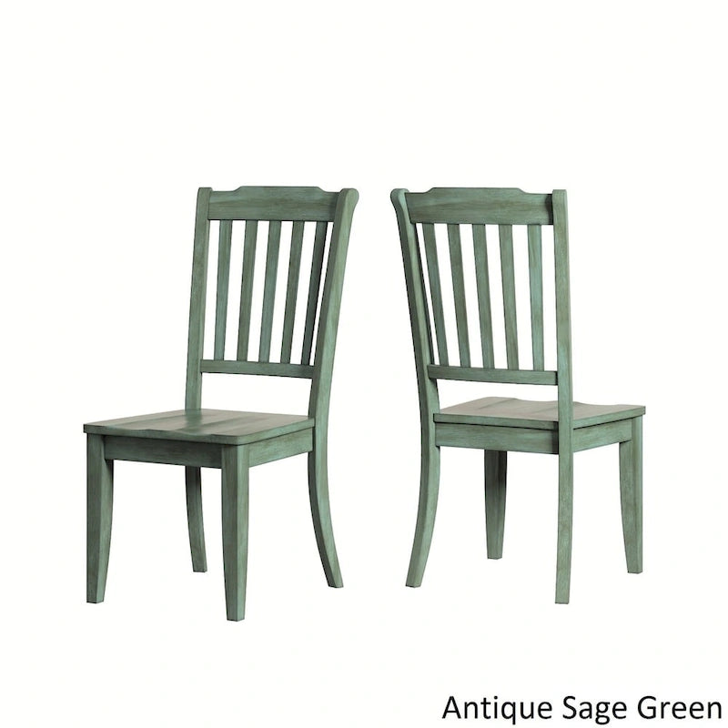 Ensemble de salle à manger 3 pièces avec dossier à lattes et plateau rond en bois massif Eleanor Oak par iNSPIRE Q Classic