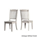 Ensemble de salle à manger 3 pièces avec dossier à lattes et plateau rond en bois massif Eleanor Oak par iNSPIRE Q Classic