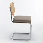 Chaise d'appoint en velours et cannage Latham (lot de 2)