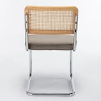 Chaise d'appoint en velours et cannage Latham (lot de 2)