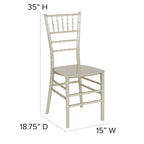 Chaise Chiavari empilable en résine - 15L x 18,75P x 35H - 15L x 18,75P x 35H