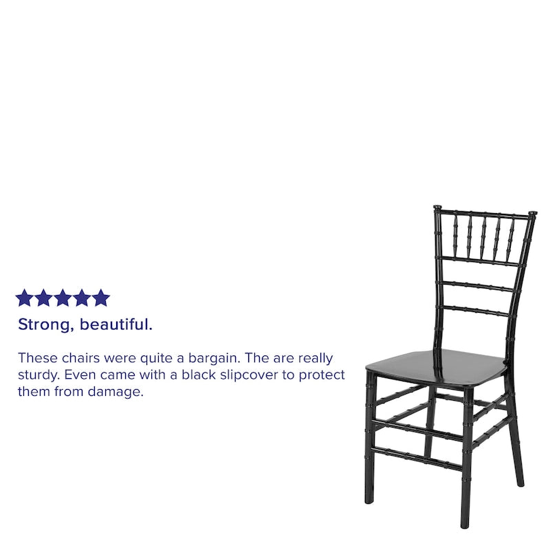 Chaise Chiavari empilable en résine - 15L x 18,75P x 35H - 15L x 18,75P x 35H