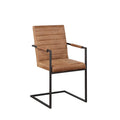 Chaises de salle à manger capitonnées en métal moderne Vendrie par Furniture of America (Lot de 2)