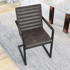 Chaises de salle à manger capitonnées en métal moderne Vendrie par Furniture of America (Lot de 2)