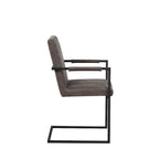 Chaises de salle à manger capitonnées en métal moderne Vendrie par Furniture of America (Lot de 2)
