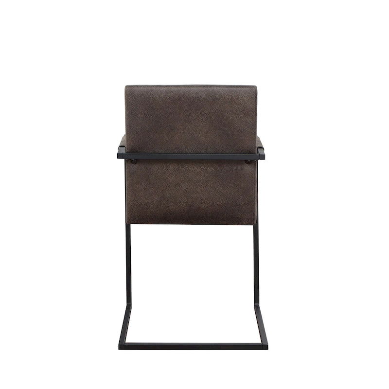 Chaises de salle à manger capitonnées en métal moderne Vendrie par Furniture of America (Lot de 2)
