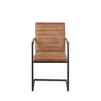 Chaises de salle à manger capitonnées en métal moderne Vendrie par Furniture of America (Lot de 2)