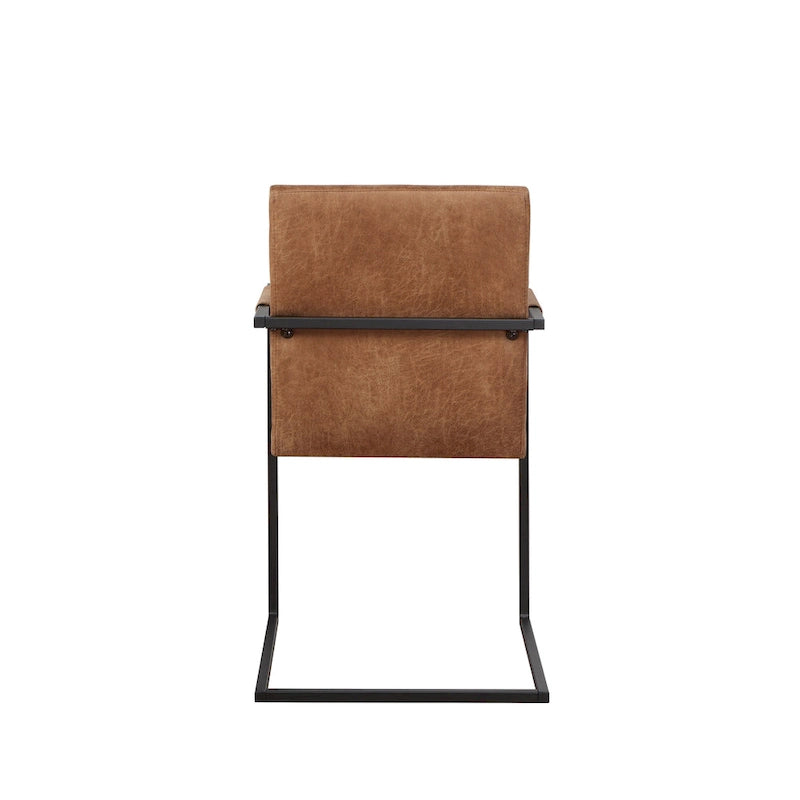 Chaises de salle à manger capitonnées en métal moderne Vendrie par Furniture of America (Lot de 2)