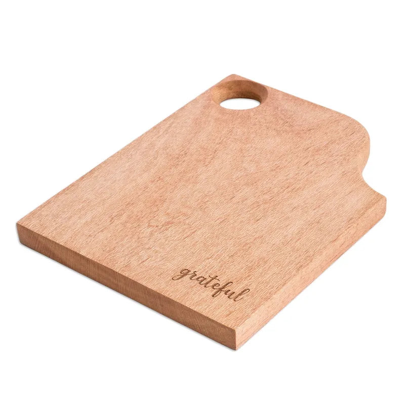Planche à découper en bois « Gourmandises Vibrantes » Novica fait main