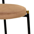 Chaise de salle à manger moderne Leisuremod Euston avec assise rembourrée en velours – Chaise d'appoint à dossier en osier pour bureau à domicile, salon et cuisine