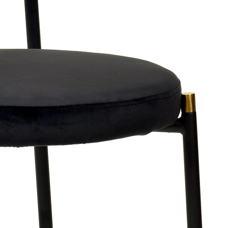 Chaise de salle à manger moderne Leisuremod Euston avec assise rembourrée en velours – Chaise d'appoint à dossier en osier pour bureau à domicile, salon et cuisine