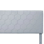 Lit d'appoint capitonné en velours gris moderne avec tête de lit de rangement Honeycomb de Furniture of America
