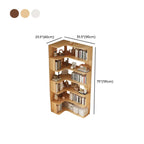 Étagère d'angle en bois manufacturé avec 6 tablettes