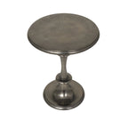Table d'appoint style métal tourné en aluminium - Noir - Roche River Decor - 18L x 18P x 23H
