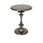 Table d'appoint style métal tourné en aluminium - Noir - Roche River Decor - 18L x 18P x 23H