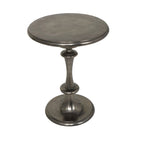 Table d'appoint style métal tourné en aluminium - Noir - Roche River Decor - 18L x 18P x 23H