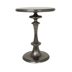Table d'appoint style métal tourné en aluminium - Noir - Roche River Decor - 18L x 18P x 23H