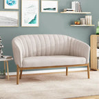 Causeuse Galena style glamour moderne du milieu du siècle par Christopher Knight Home