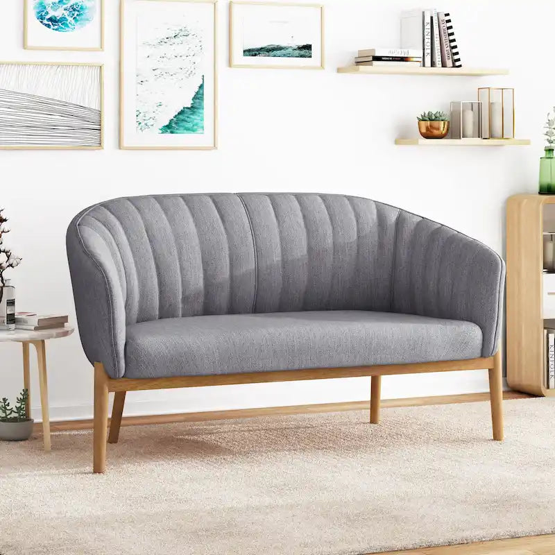 Causeuse Galena style glamour moderne du milieu du siècle par Christopher Knight Home