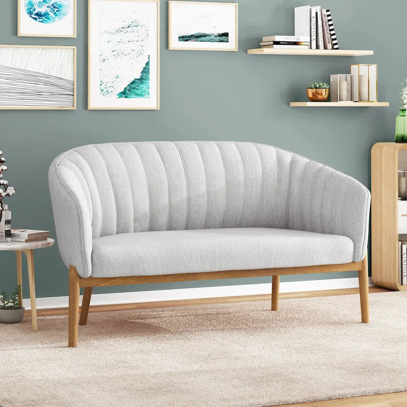 Causeuse Galena style glamour moderne du milieu du siècle par Christopher Knight Home