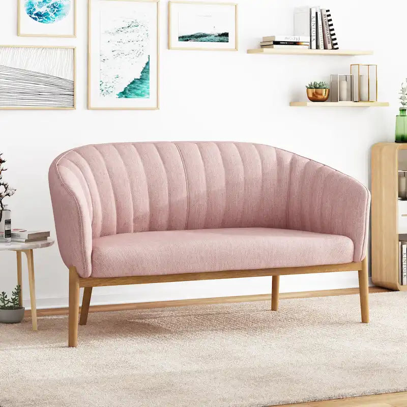 Causeuse Galena style glamour moderne du milieu du siècle par Christopher Knight Home