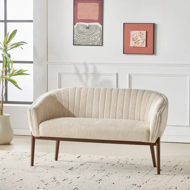 Causeuse Galena style glamour moderne du milieu du siècle par Christopher Knight Home
