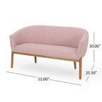 Causeuse Galena style glamour moderne du milieu du siècle par Christopher Knight Home
