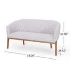 Causeuse Galena style glamour moderne du milieu du siècle par Christopher Knight Home