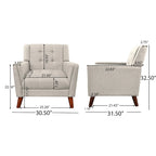 Fauteuil moderne du milieu du siècle Candace par Christopher Knight Home - 32,28 largeur x 31,50 longueur x 32,68 hauteur