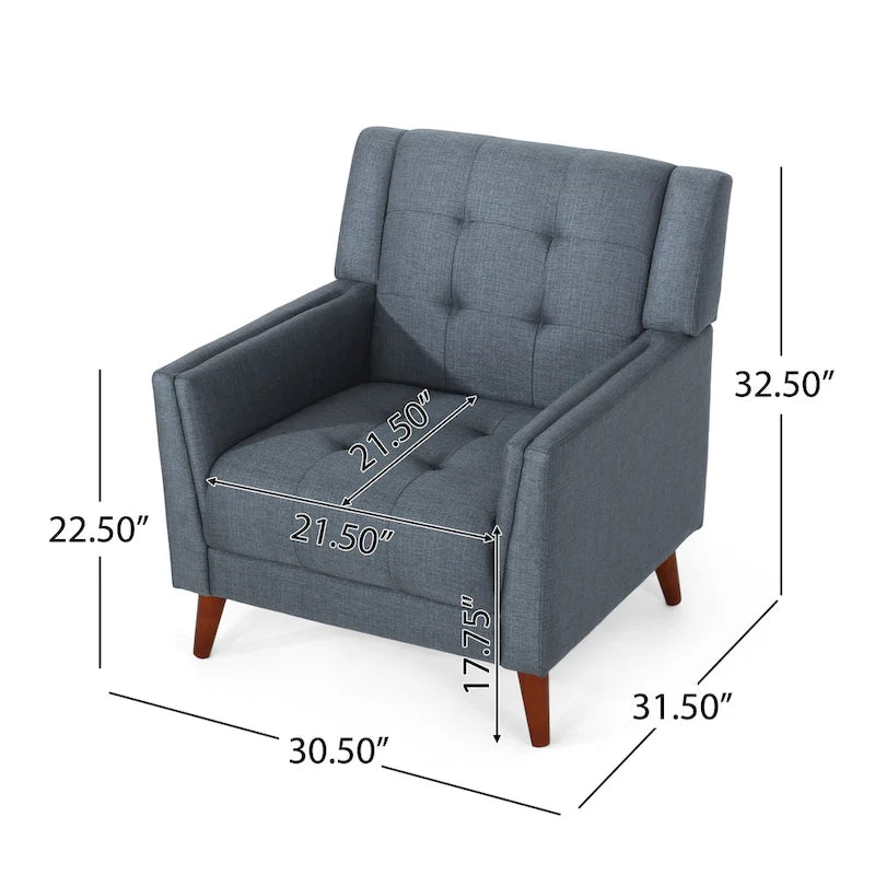 Fauteuil moderne du milieu du siècle Candace par Christopher Knight Home - 32,28 largeur x 31,50 longueur x 32,68 hauteur