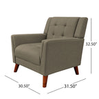 Fauteuil moderne du milieu du siècle Candace par Christopher Knight Home - 32,28 largeur x 31,50 longueur x 32,68 hauteur