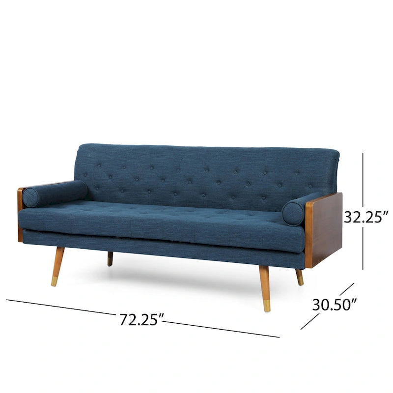 Canapé en tissu touffeté de style Mid-century Modern Jalon de Christopher Knight Home