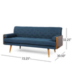 Canapé en tissu touffeté de style Mid-century Modern Jalon de Christopher Knight Home
