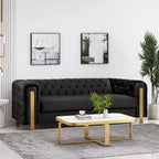 Canapé 3 places en velours capitonné Keyser Modern Glam par Christopher Knight Home – 83,75 L x 34,50 l x 27,25 H