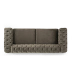 Canapé 3 places en velours capitonné Keyser Modern Glam par Christopher Knight Home – 83,75 L x 34,50 l x 27,25 H