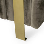 Canapé 3 places en velours capitonné Keyser Modern Glam par Christopher Knight Home – 83,75 L x 34,50 l x 27,25 H