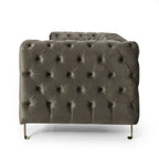 Canapé 3 places en velours capitonné Keyser Modern Glam par Christopher Knight Home – 83,75 L x 34,50 l x 27,25 H